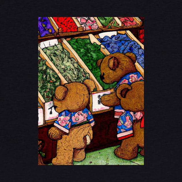 Japanese Teddy Bears Shopping by maxcode